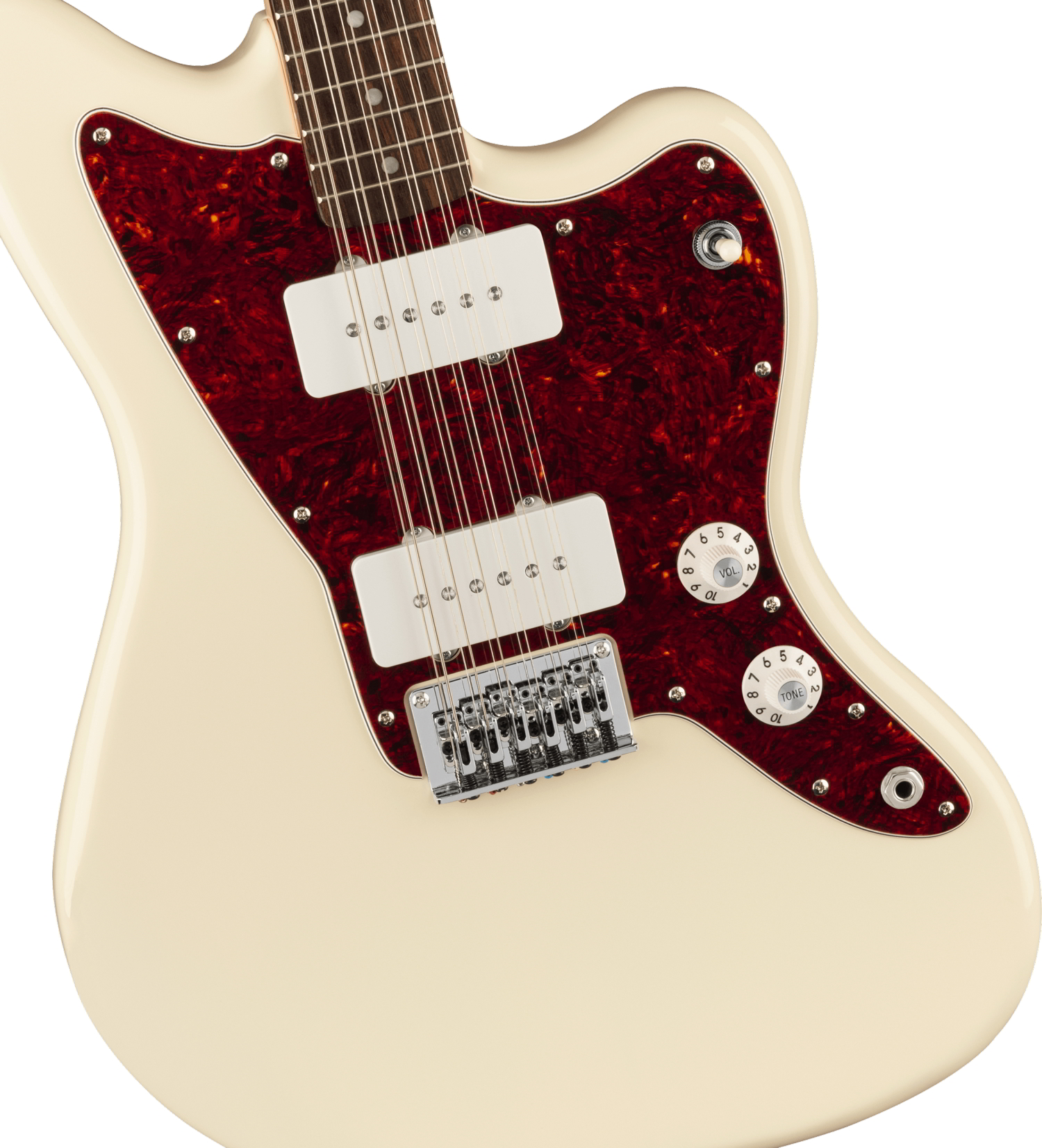 Paranormal Jazzmaster® XII, Laurel Fingerboard, Tortoiseshell Pickguard, Olympic White追加画像 Paranormal Jazzmaster® XII, Laurel Fingerboard, Tortoiseshell Pickguard, Olympic White追加画像