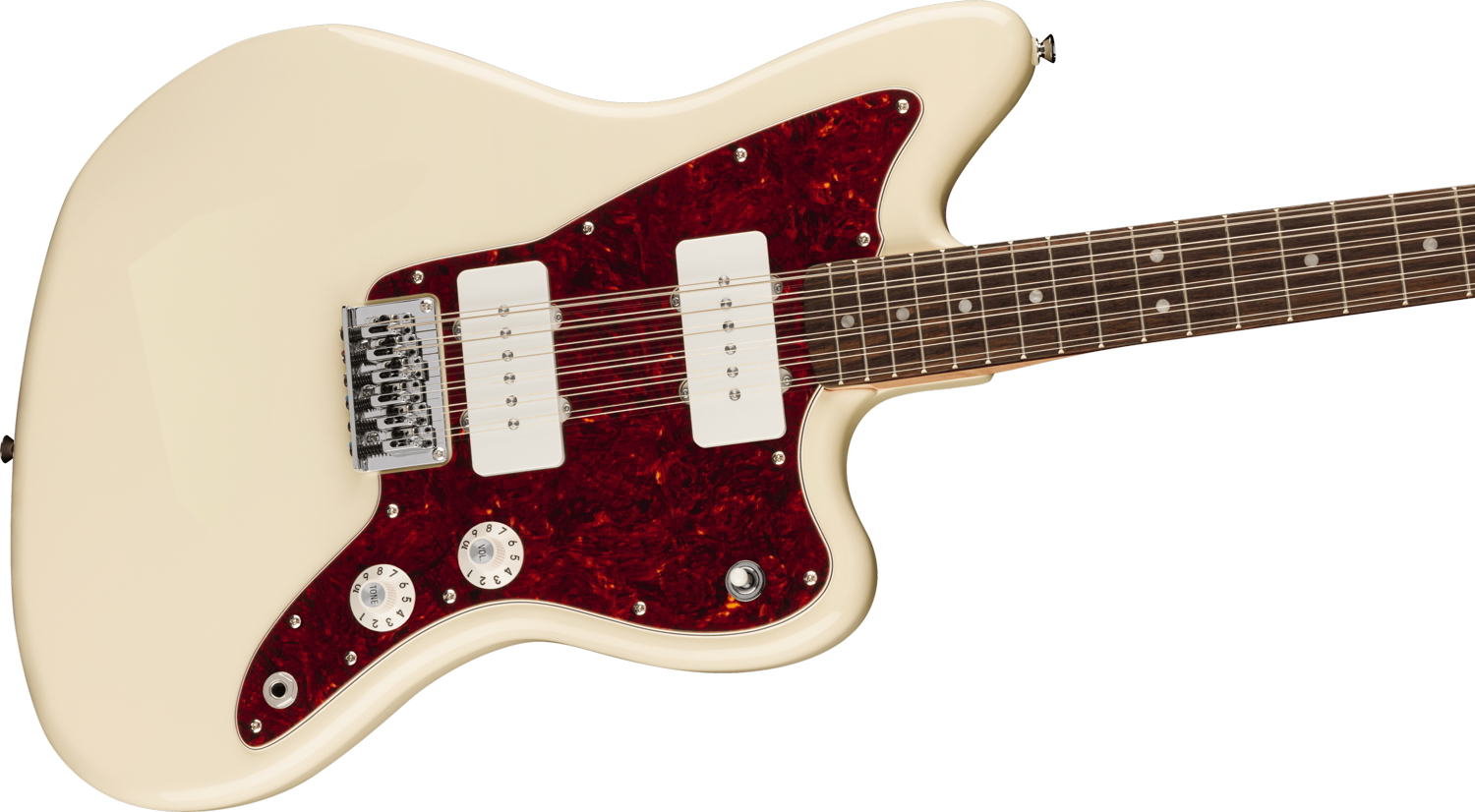 Paranormal Jazzmaster® XII, Laurel Fingerboard, Tortoiseshell Pickguard, Olympic White追加画像 Paranormal Jazzmaster® XII, Laurel Fingerboard, Tortoiseshell Pickguard, Olympic White追加画像