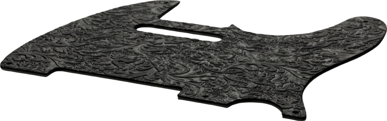 Waylon Jennings Leather Pickguard, Black追加画像 Waylon Jennings Leather Pickguard, Black追加画像