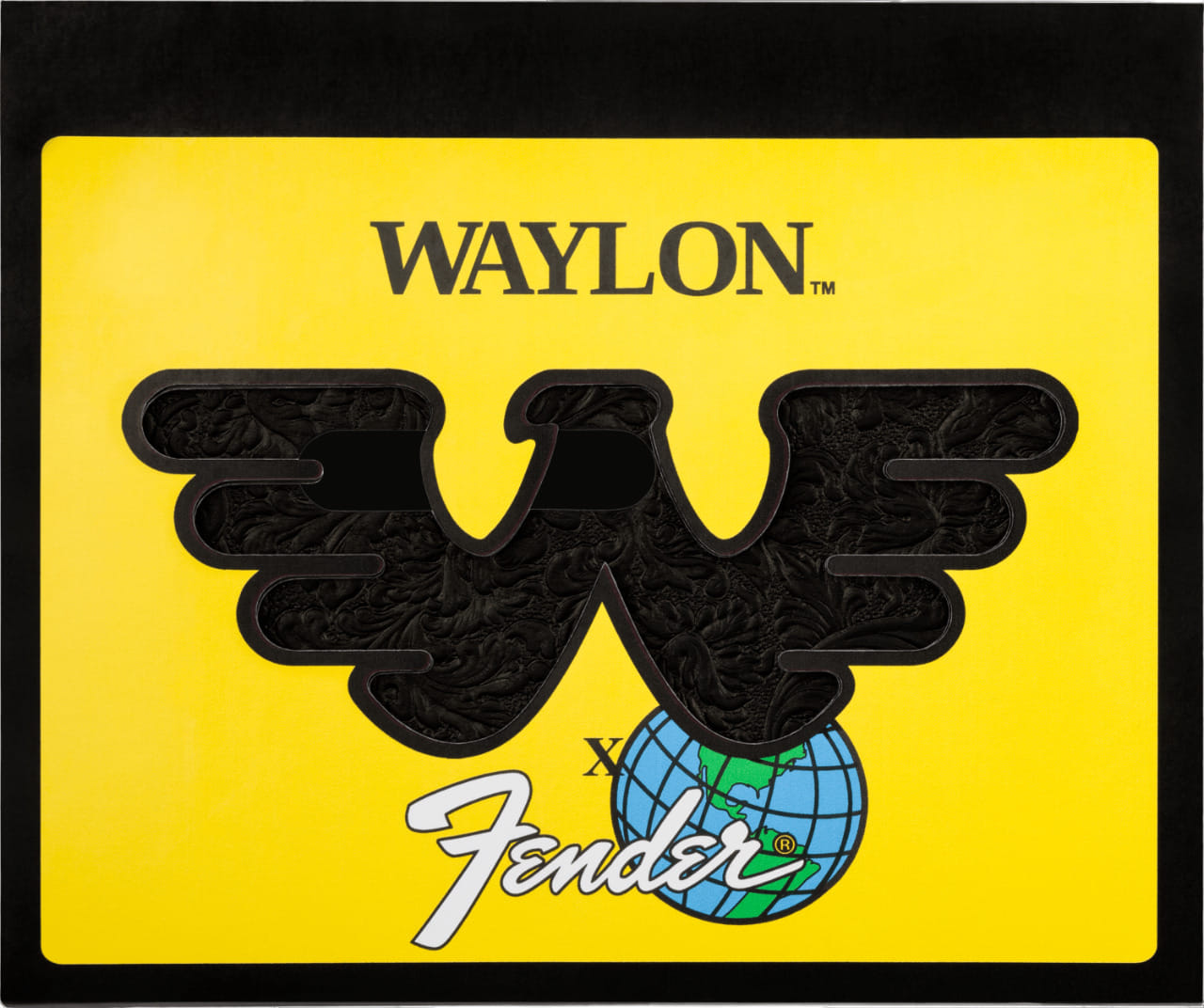 Waylon Jennings Leather Pickguard, Black追加画像 Waylon Jennings Leather Pickguard, Black追加画像
