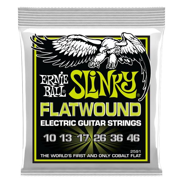 ERNIE BALL-フラットワウンドギター弦2591 Regular Slinky Flatwound 10-46