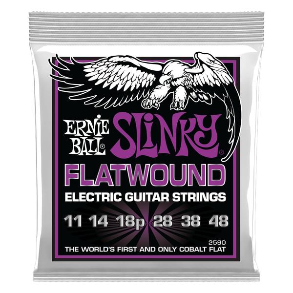 ERNIE BALL-フラットワウンドギター弦2590 Power Slinky Flatwound 11-48