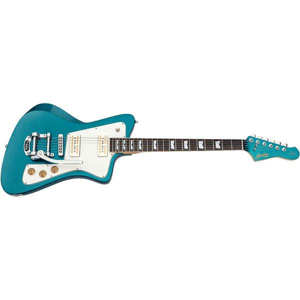 Baum Guitars-エレキギターWingman with Tremolo Coral Blue