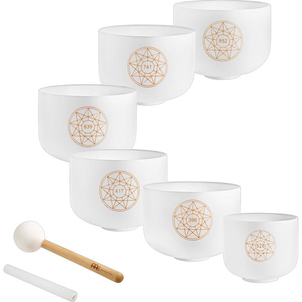 MEINLSOLCSBSET SOLFEGGIO CRYSTAL SINGING BOWL SET