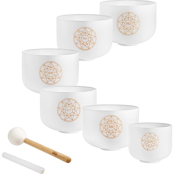 MEINL-シンギングボウルセットSOLCSBSET SOLFEGGIO CRYSTAL SINGING BOWL SET