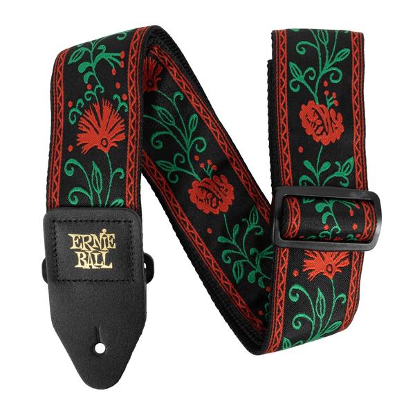 ERNIE BALL-ギター/ベース用ストラップWestern Rose Jacquard Strap