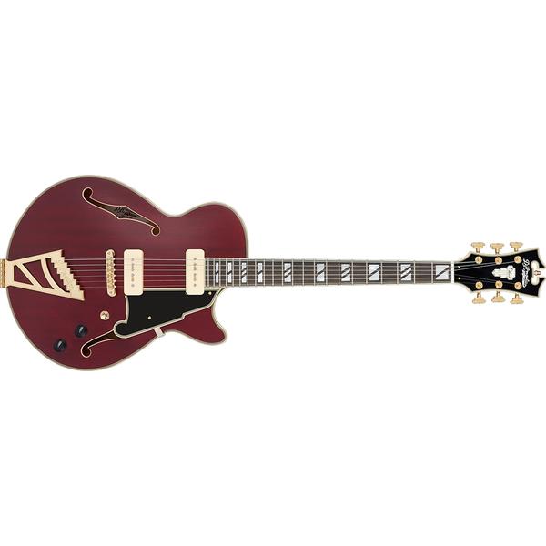 D'Angelico-セミアコギター
Deluxe SS P-90 Satin Trans Wine