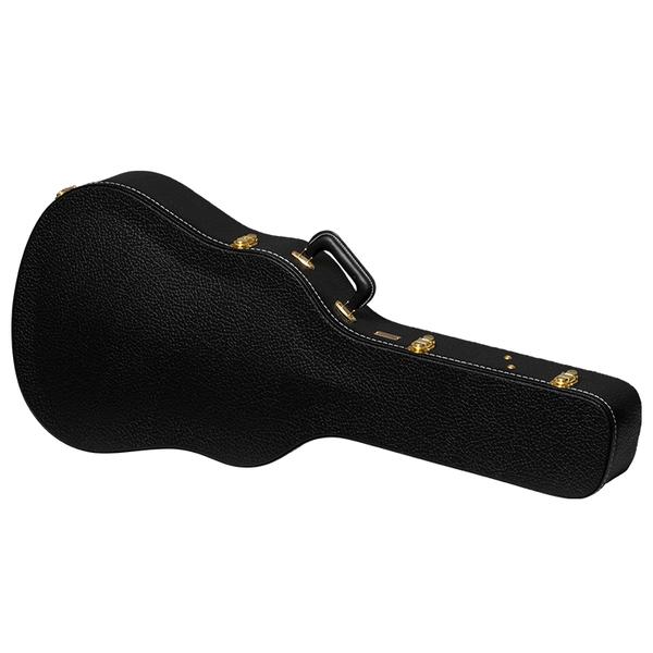Gibson-ドレッドノートアコースティックギター用ハードケースASLFTCASE-PB-DN Black/Goldenrod Hardshell Case, Dreadnought