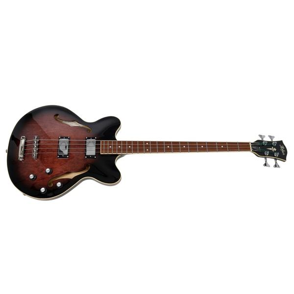 Hofner-エレキベースHCT-500/8-DC Verythin Bass CT Long Scale Dark Cherry Sunburst
