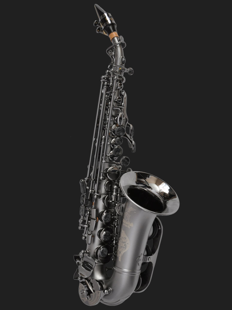 SC5-BIceB Carved Soprano "Raven" Satin Black Nickel/Black Nickel Bell & Key追加画像 SC5-BIceB Carved Soprano "Raven" Satin Black Nickel/Black Nickel Bell & Key追加画像