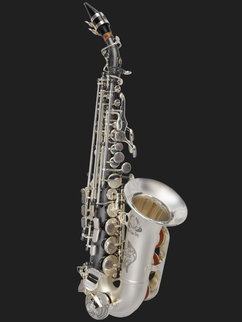 SC5-HS Carved Soprano "Hotspur" Satin Black Nickel/Silver Plated Bell & Key追加画像 SC5-HS Carved Soprano "Hotspur" Satin Black Nickel/Silver Plated Bell & Key追加画像