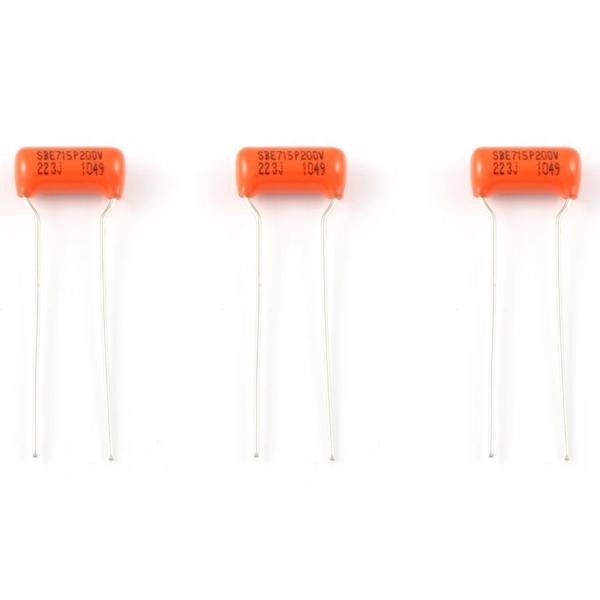 ALLPARTS-コンデンサーEP-4382-000 .022 MFD ORANGE DROP CAPACITORS 3pc