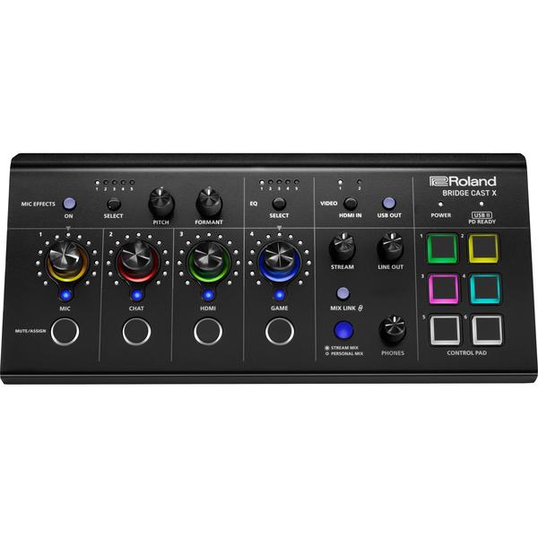 Roland-Dual Bus Gaming Audio Mixer with Video CaptureBRIDGECSTX
