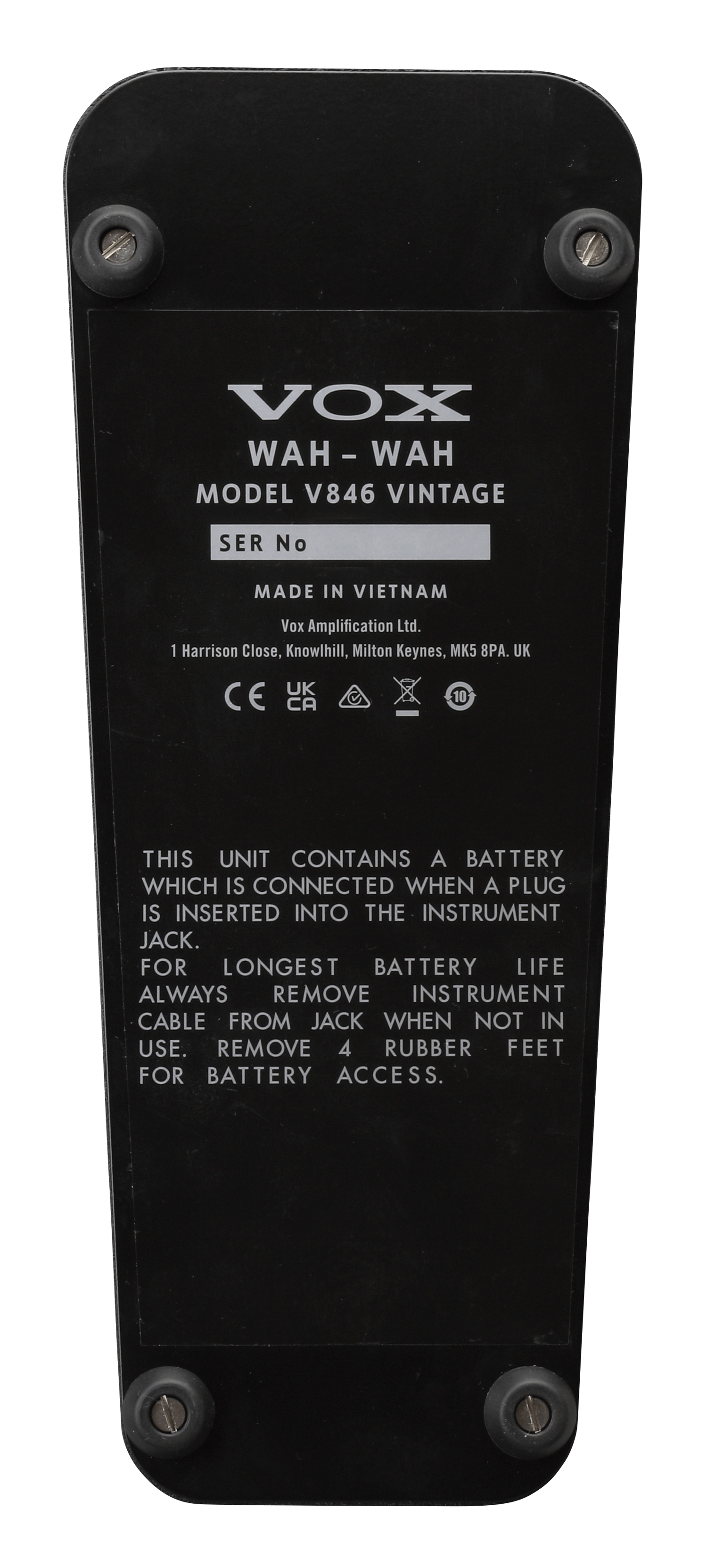 V846 Vintage Wah背面画像 V846 Vintage Wah背面画像
