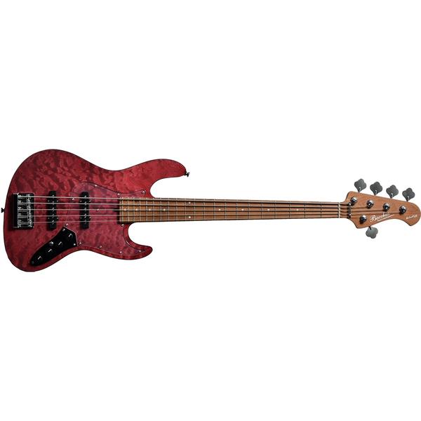 Bacchus-5弦エレキベースWL5-QM-AC RSM/M REDS