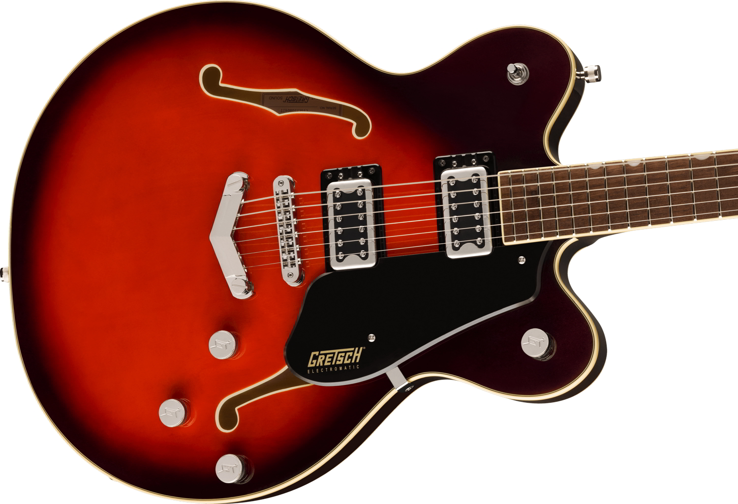 G5622 Electromatic® Center Block Double-Cut with V-Stoptail, Laurel Fingerboard, Claret Burst追加画像 G5622 Electromatic® Center Block Double-Cut with V-Stoptail, Laurel Fingerboard, Claret Burst追加画像