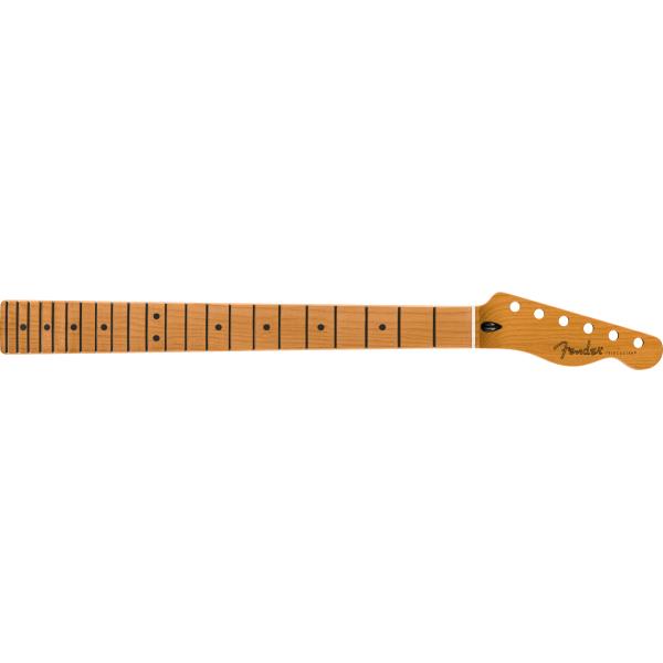 Fender-ネックSatin Roasted Maple Telecaster® Neck, 22 Jumbo Frets, 12", Maple, Flat Oval Shape