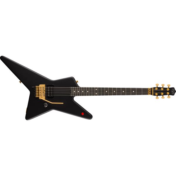 EVH-エレキギターLimited Edition Star, Ebony Fingerboard, Stealth Black with Gold Hardware