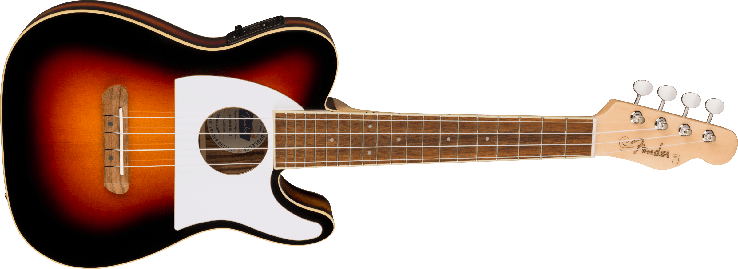 Fullerton Tele® Uke, Walnut Fingerboard, White Pickguard, 2-Color Sunburst追加画像 Fullerton Tele® Uke, Walnut Fingerboard, White Pickguard, 2-Color Sunburst追加画像