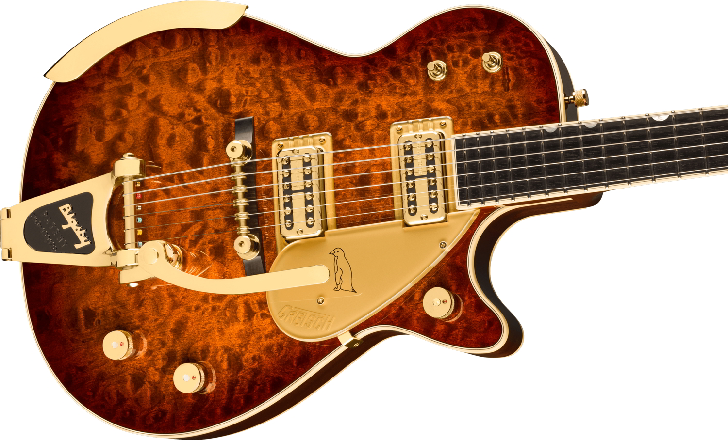 G6134TGQM-59 Limited Edition Quilt Classic Penguin™ with Bigsby®, Ebony Fingerboard, Forge Glow追加画像 G6134TGQM-59 Limited Edition Quilt Classic Penguin™ with Bigsby®, Ebony Fingerboard, Forge Glow追加画像
