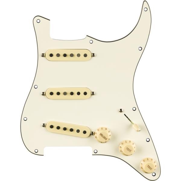 Fender-ピックガードPre-Wired Strat® Pickguard, Pure Vintage '59 w/RWRP Midde, Parchment 11 Hole PG