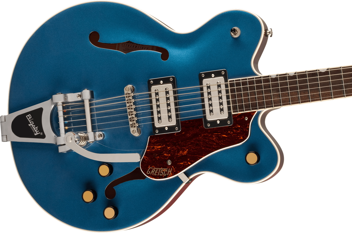 G2622T Streamliner™ Center Block Double-Cut with Bigsby®, Laurel Fingerboard, Broad’Tron™ BT-3S Pickups, Dark Denim追加画像 G2622T Streamliner™ Center Block Double-Cut with Bigsby®, Laurel Fingerboard, Broad’Tron™ BT-3S Pickups, Dark Denim追加画像