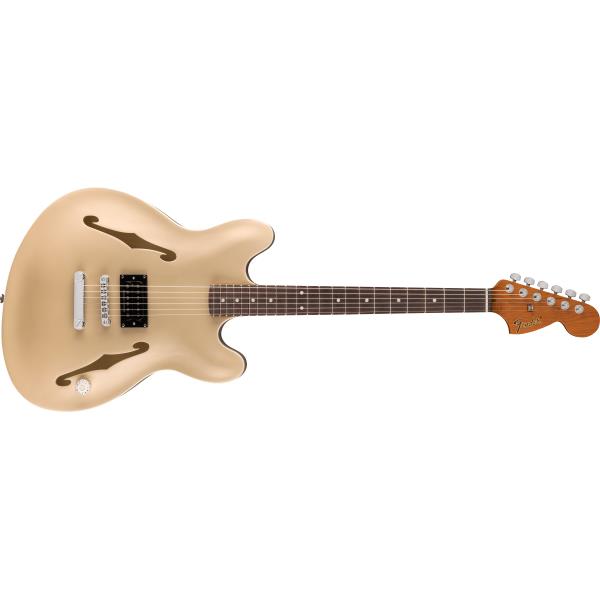 Fender-エレキギターTom DeLonge Starcaster®, Rosewood Fingerboard, Chrome Hardware, Satin Shoreline Gold