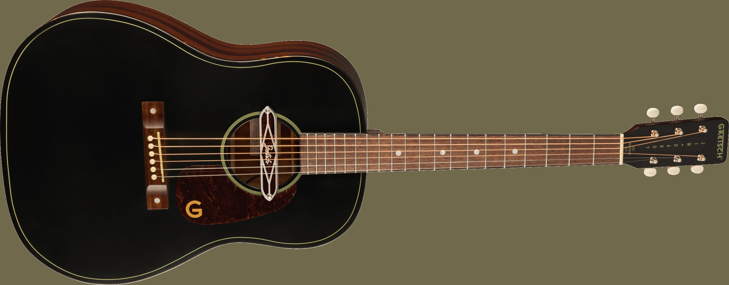 Deltoluxe Dreadnought, Walnut Fingerboard, Tortoiseshell Pickguard, Black Top追加画像 Deltoluxe Dreadnought, Walnut Fingerboard, Tortoiseshell Pickguard, Black Top追加画像