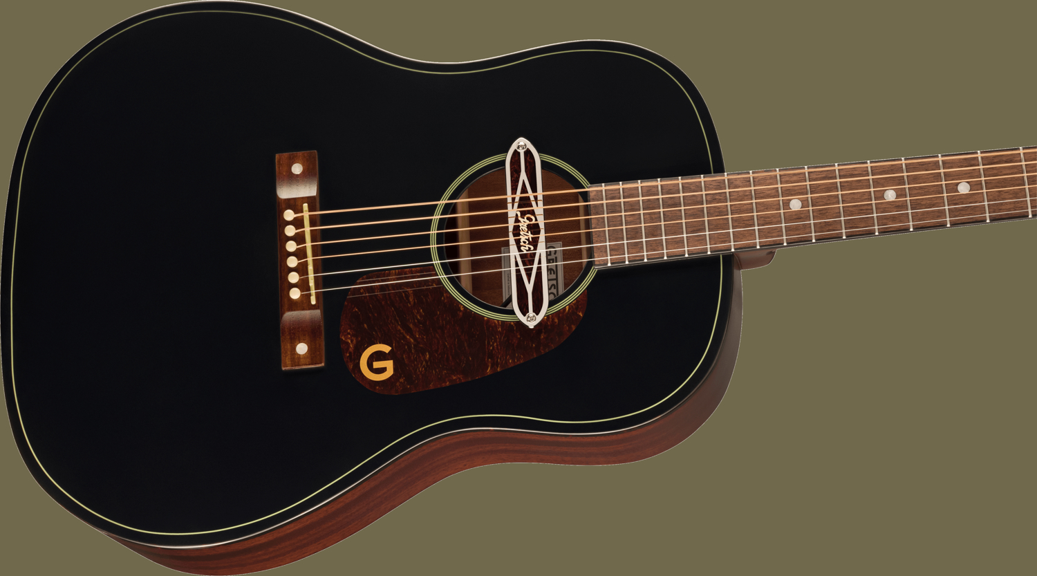 Deltoluxe Dreadnought, Walnut Fingerboard, Tortoiseshell Pickguard, Black Top追加画像 Deltoluxe Dreadnought, Walnut Fingerboard, Tortoiseshell Pickguard, Black Top追加画像