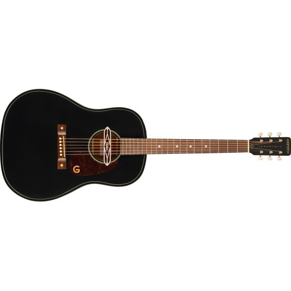 GRETSCH-Deltoluxe Dreadnought, Walnut Fingerboard, Tortoiseshell Pickguard, Black Top