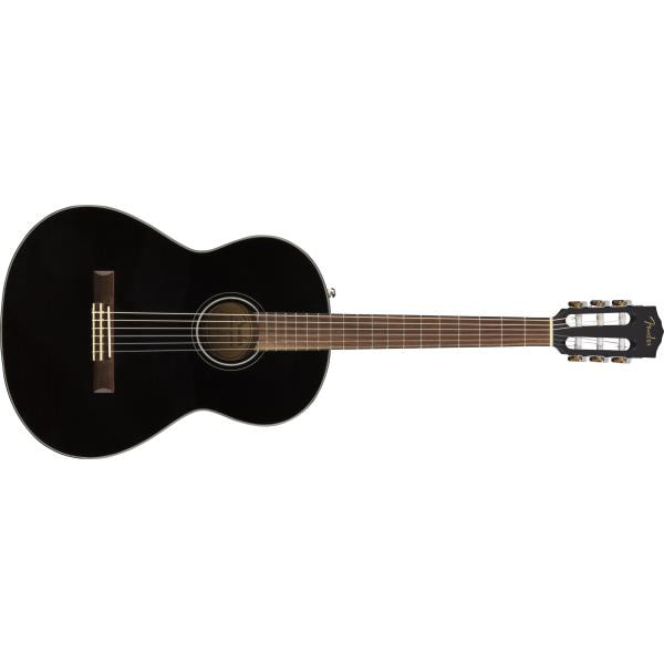 Fender-ナイロン弦アコースティックギターCN-60S Nylon, Walnut Fingerboard, Black
