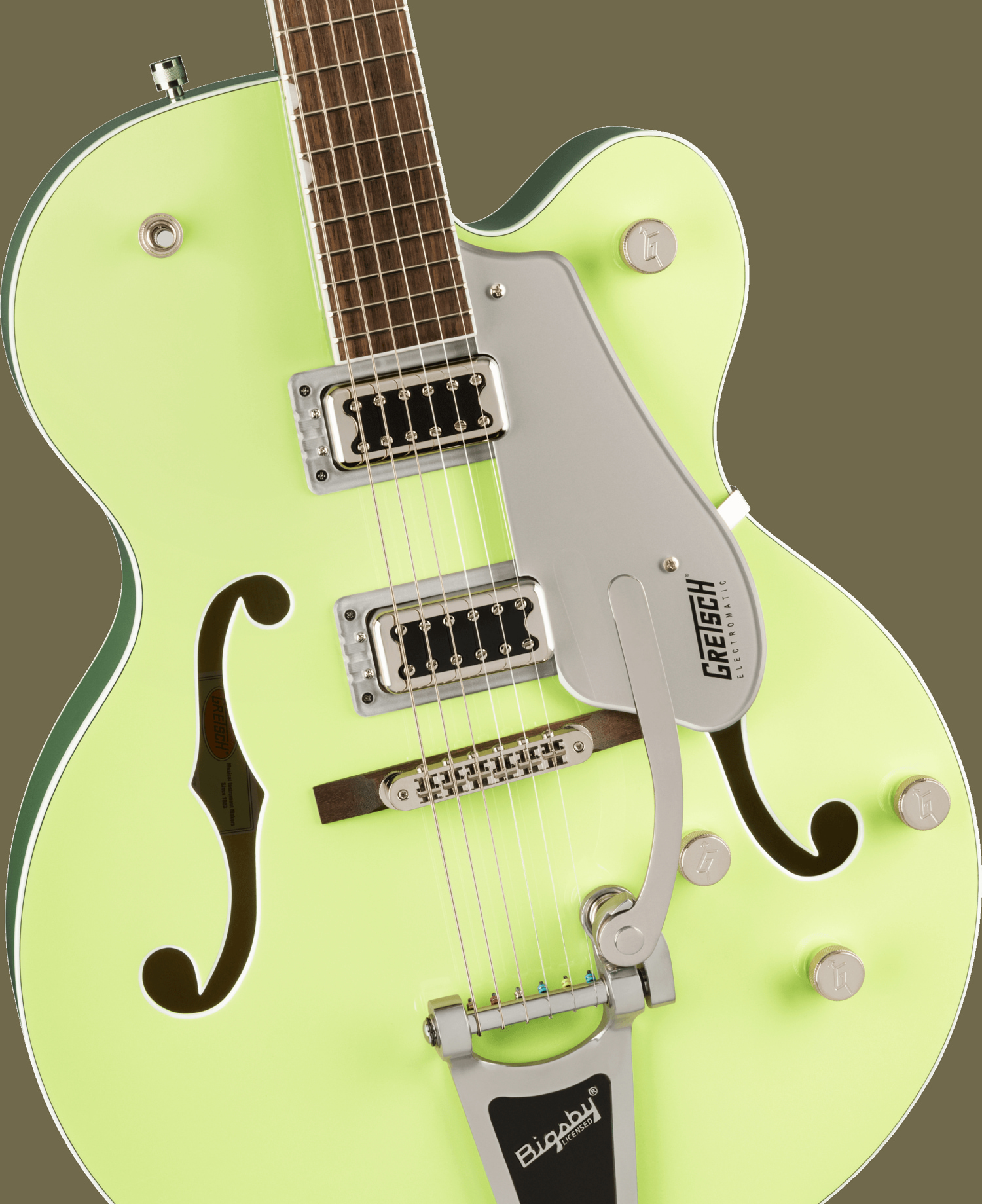 G5420T Electromatic® Classic Hollow Body Single-Cut with Bigsby®, Laurel Fingerboard, Two-Tone Anniversary Green追加画像 G5420T Electromatic® Classic Hollow Body Single-Cut with Bigsby®, Laurel Fingerboard, Two-Tone Anniversary Green追加画像