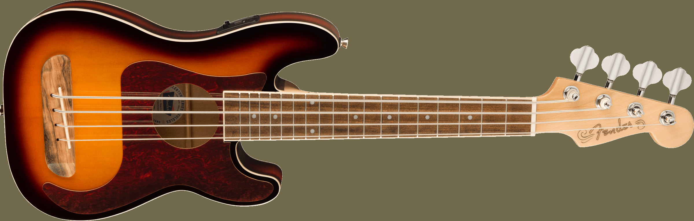 Fullerton Precision Bass® Uke, Walnut Fingerboard, Tortoiseshell Pickguard, 3-Color Sunburst追加画像 Fullerton Precision Bass® Uke, Walnut Fingerboard, Tortoiseshell Pickguard, 3-Color Sunburst追加画像