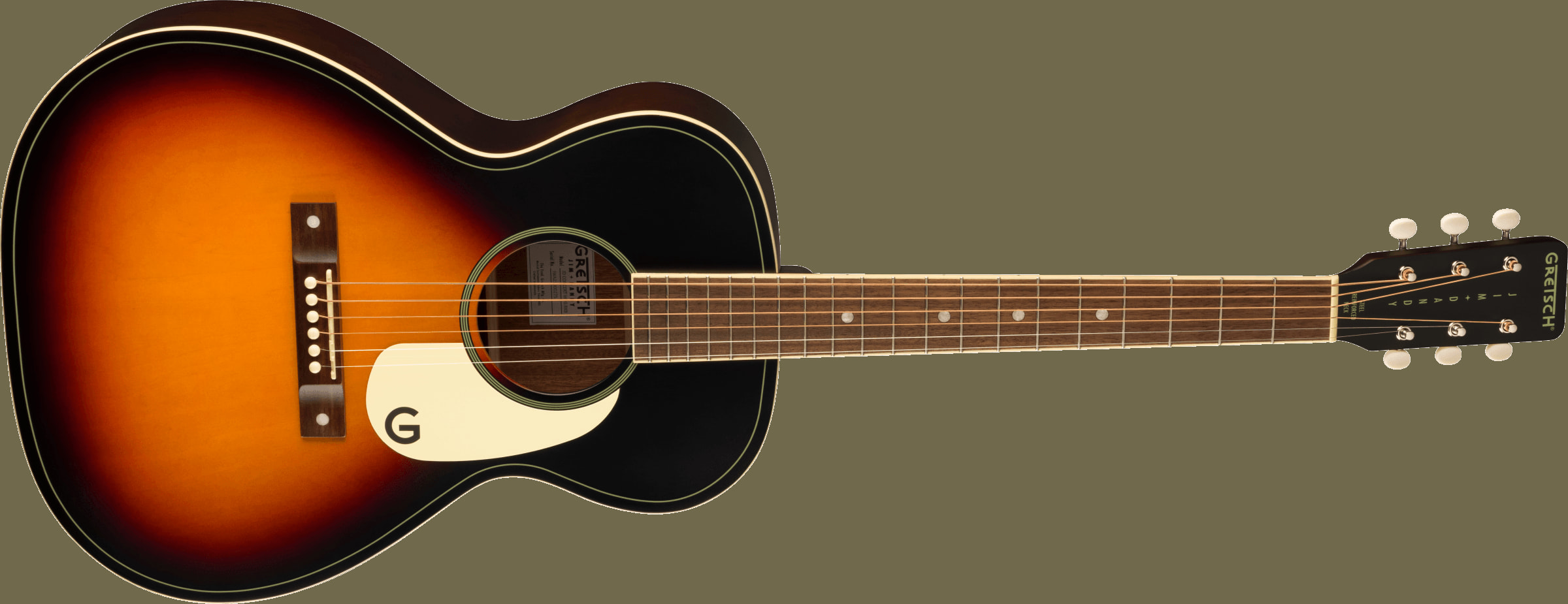 Jim Dandy™ Concert, Walnut Fingerboard, White Pickguard, Rex Burst追加画像 Jim Dandy™ Concert, Walnut Fingerboard, White Pickguard, Rex Burst追加画像