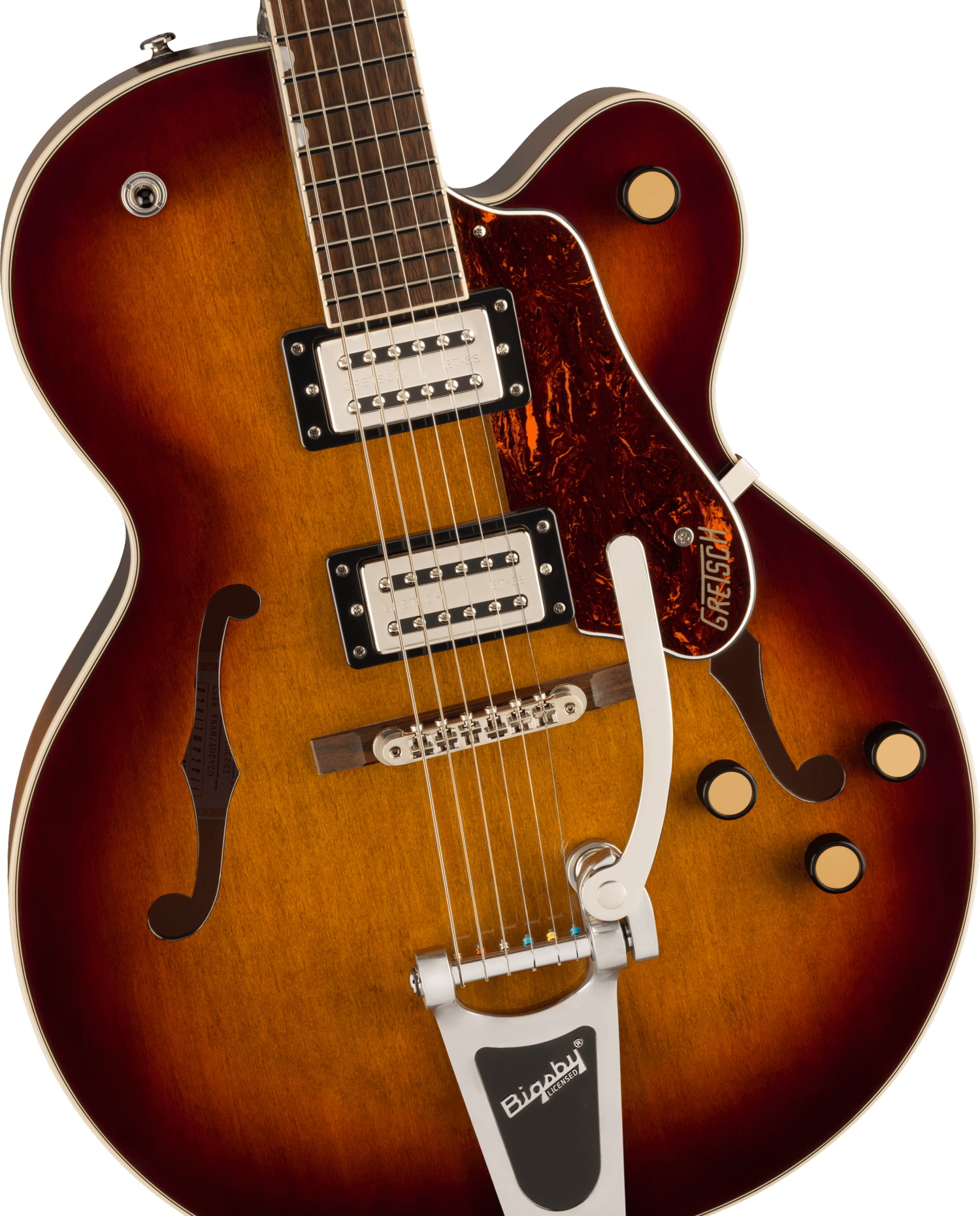 G2420T Streamliner™ Hollow Body with Bigsby®, Laurel Fingerboard, Broad'Tron™ BT-3S Pickups, Havana Burst追加画像 G2420T Streamliner™ Hollow Body with Bigsby®, Laurel Fingerboard, Broad'Tron™ BT-3S Pickups, Havana Burst追加画像
