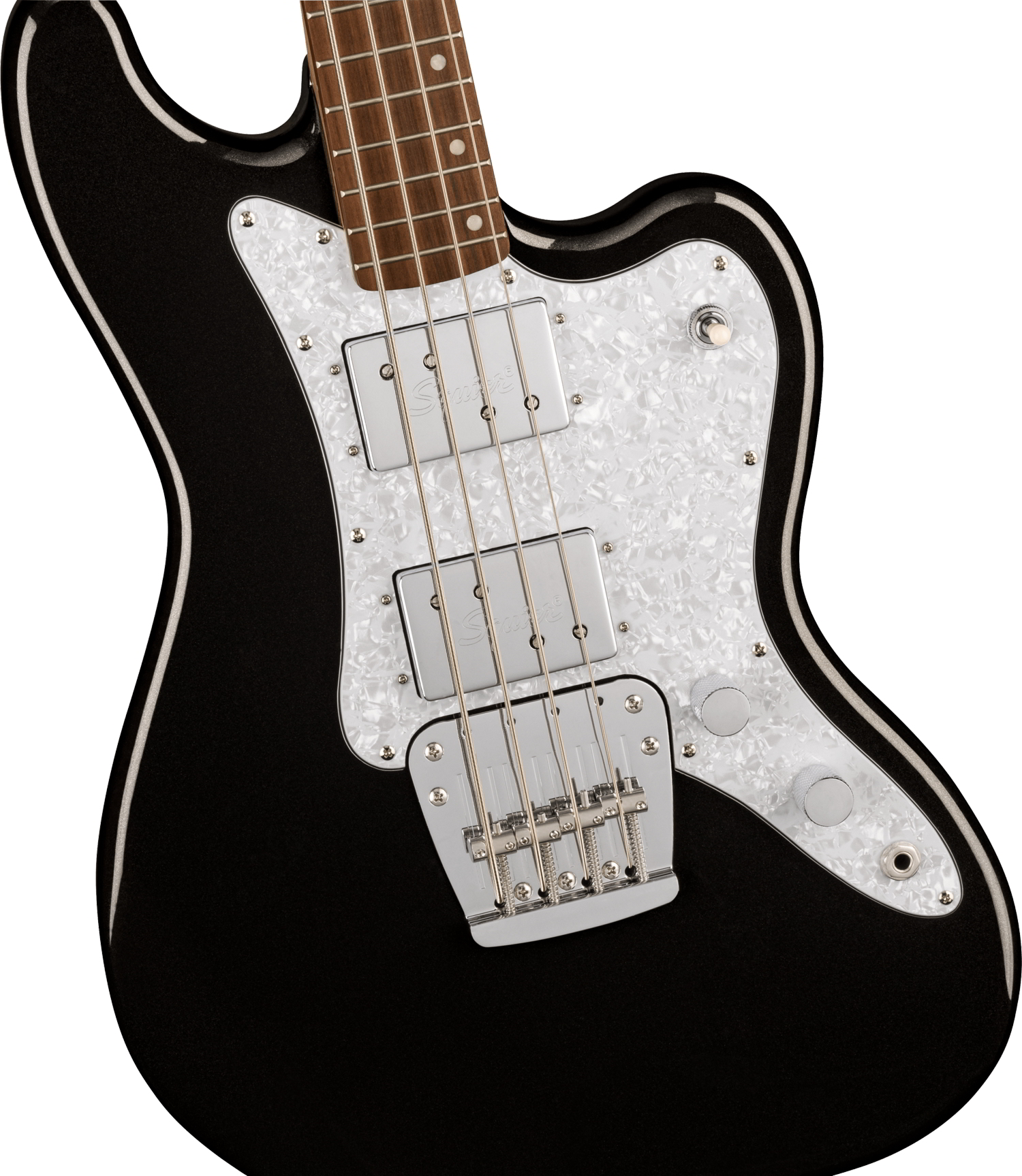 Paranormal Rascal Bass HH, Laurel Fingerboard, White Pearloid Pickguard, Metallic Black追加画像 Paranormal Rascal Bass HH, Laurel Fingerboard, White Pearloid Pickguard, Metallic Black追加画像