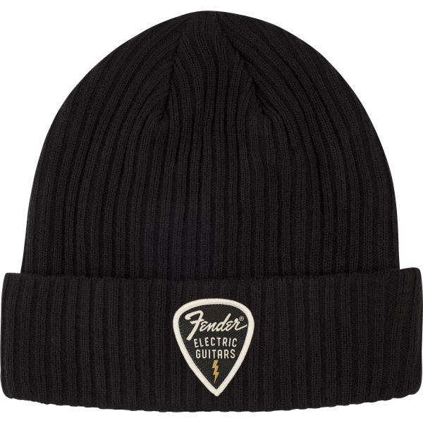 Fender® Pick Patch Ribbed Beanie, Blackサムネイル