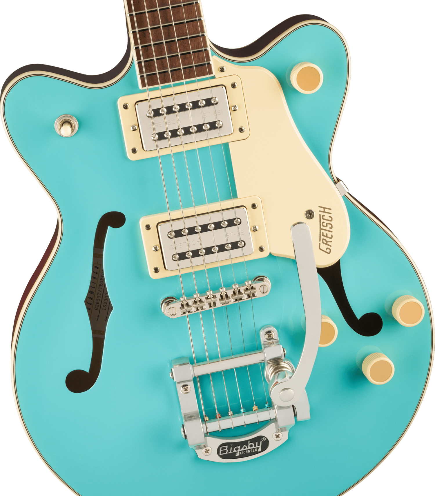 G2655T Streamliner™ Center Block Jr. Double-Cut with Bigsby®, Laurel Fingerboard, Tropico追加画像 G2655T Streamliner™ Center Block Jr. Double-Cut with Bigsby®, Laurel Fingerboard, Tropico追加画像