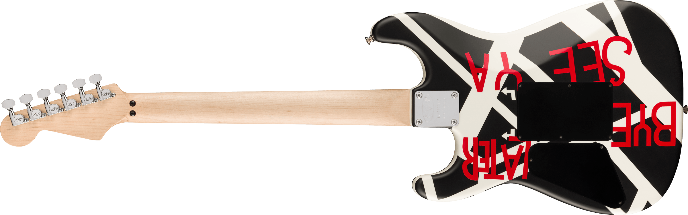 EVH® Striped Series Circles, Maple Fingerboard, White and Black追加画像 EVH® Striped Series Circles, Maple Fingerboard, White and Black追加画像