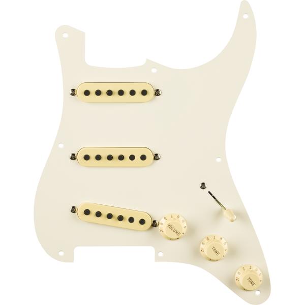 Fender-ピックガードPre-Wired Strat® Pickguard, Eric Johnson Signature, Parchment 8 Hole PG