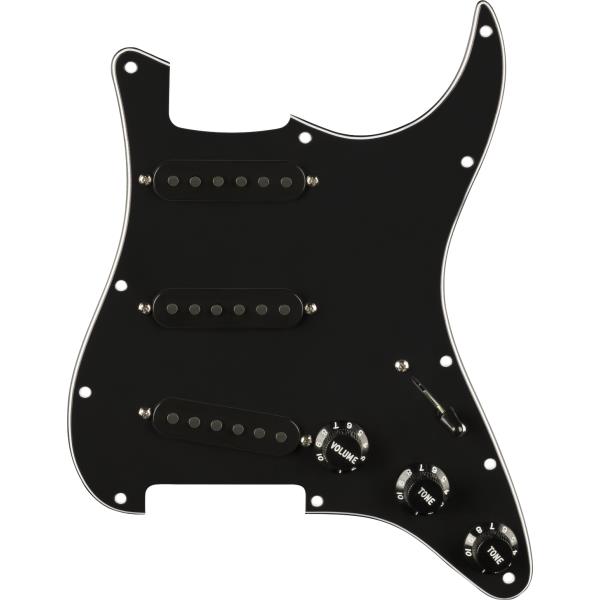 Fender-ピックガードPre-Wired Strat® Pickguard, Pure Vintage '65 w/RWRP Middle, Black 11 Hole PG