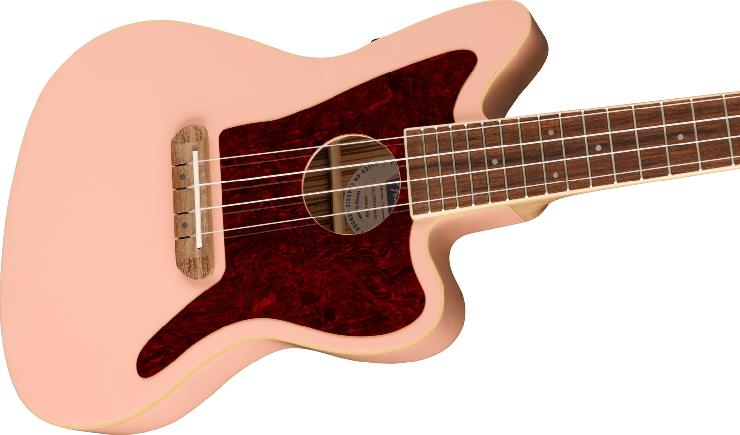Fullerton Jazzmaster® Uke, Walnut Fingerboard, Tortoiseshell Pickguard, Shell Pink追加画像 Fullerton Jazzmaster® Uke, Walnut Fingerboard, Tortoiseshell Pickguard, Shell Pink追加画像