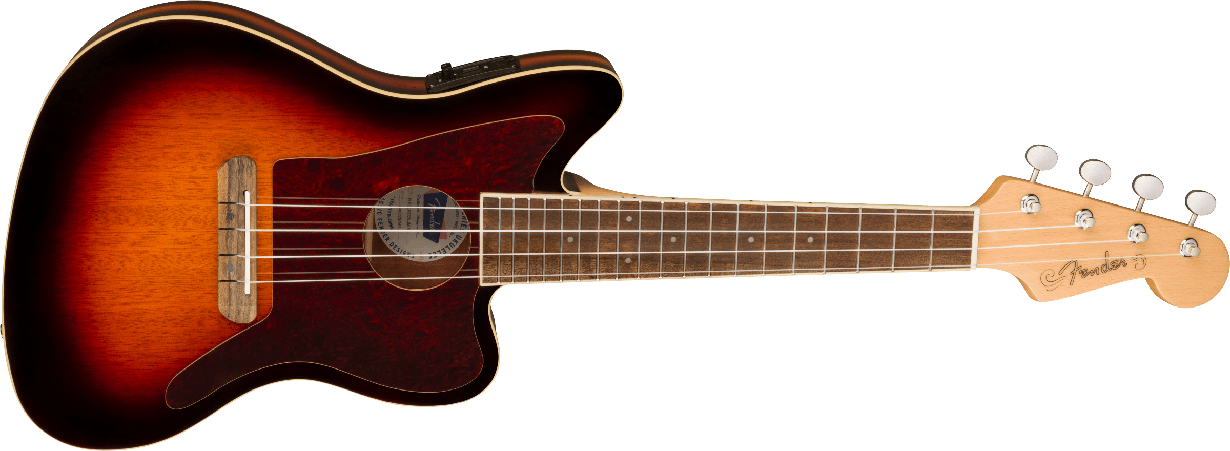 Fullerton Jazzmaster® Uke, Walnut Fingerboard, Tortoiseshell Pickguard, 3-Color Sunburst追加画像 Fullerton Jazzmaster® Uke, Walnut Fingerboard, Tortoiseshell Pickguard, 3-Color Sunburst追加画像