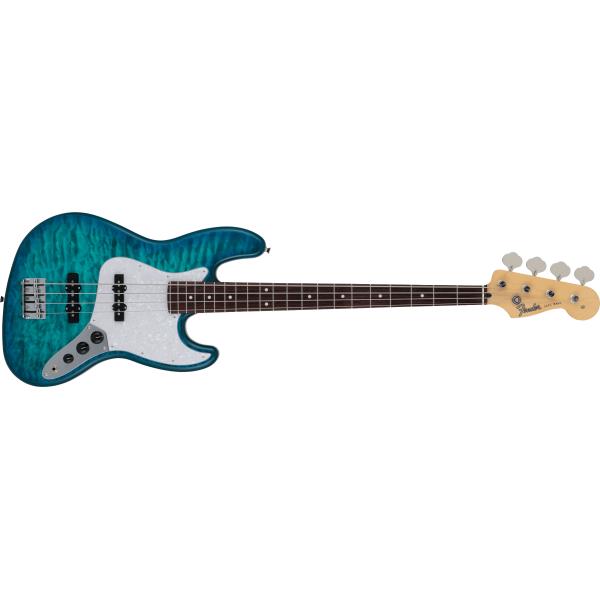 Fender-ジャズベース2024 Collection Made in Japan Hybrid II Jazz Bass®, Rosewood Fingerboard, Quilt Aquamarine