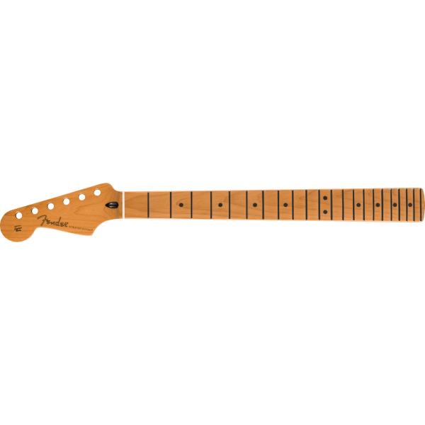 Fender-ネックSatin Roasted Maple Stratocaster® LH Neck, 22 Jumbo Frets, 12", Maple, Flat Oval Shape