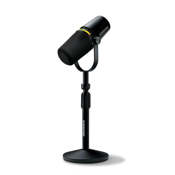 SHURE-ポッドキャストマイクロホンMV7+-K-BNDL-J Black with Mic-Stand