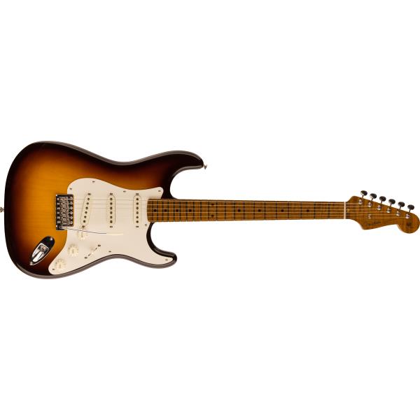 Fender Custom Shop-エレキギター2023 Limited Edition Roasted '50s Strat® DLX Closet Classic, 1-Piece 4A Roasted Flame Maple, Wide-Fade Aged Chocolate 2-Color Sunburst
