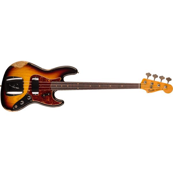 Fender Custom Shop-ジャズベース1961 Jazz Bass® Heavy Relic®, 3A Rosewood Fingerboard, 3-Color Sunburst