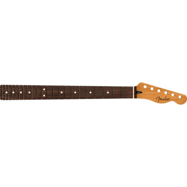 Fender-ネックSatin Roasted Maple Telecaster® Neck, 22 Jumbo Frets, 12", Rosewood, Flat Oval Shape