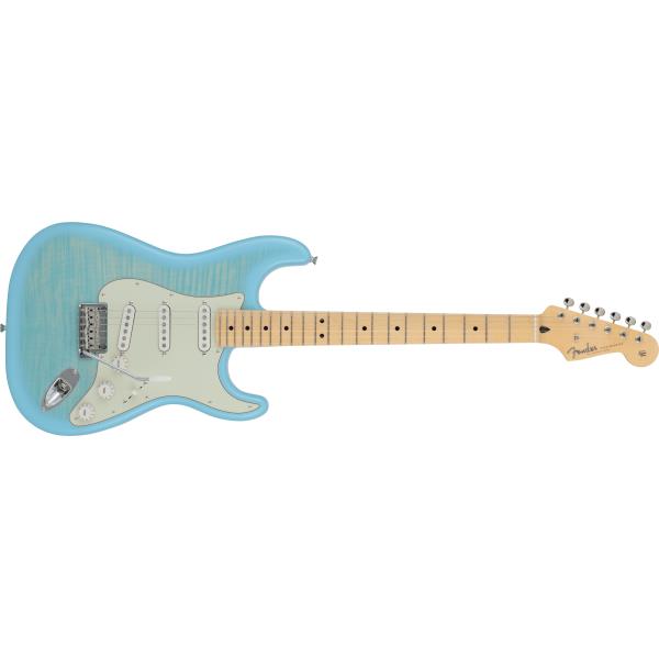 Fender-ストラトキャスター2024 Collection Made in Japan Hybrid II Stratocaster®, Maple Fingerboard, Flame Celeste Blue